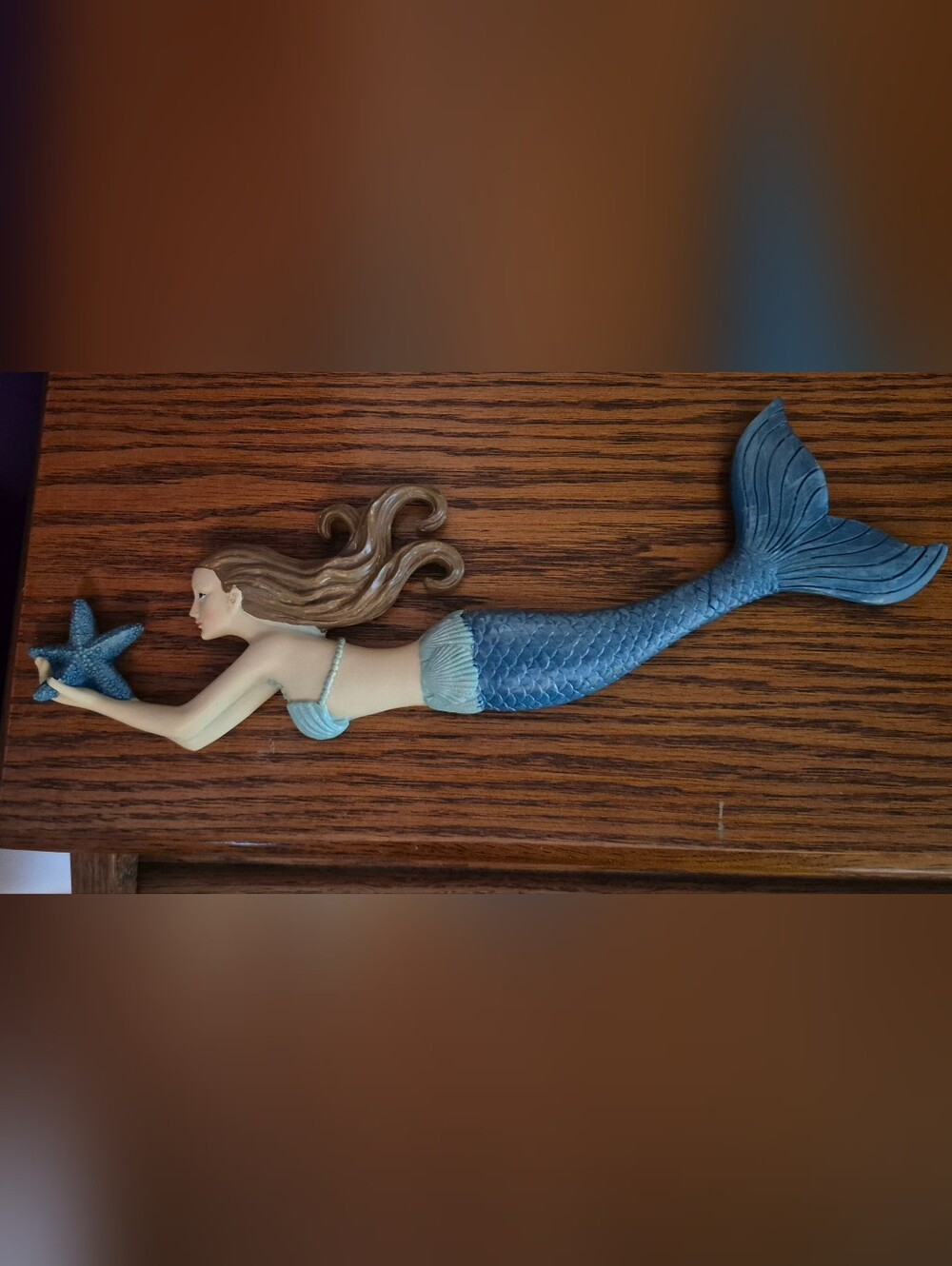 Mermaid With Starfish Wall Art